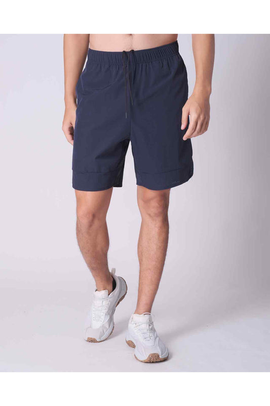 SPE0150 - Water Resistant Stretch Nylon Flex Workout Shorts 7" - Navy