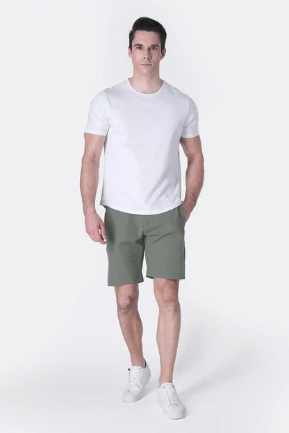 SPE0153 - Water Resistant Stretch Woven Classic Fit Essentials Short 9" - Agave