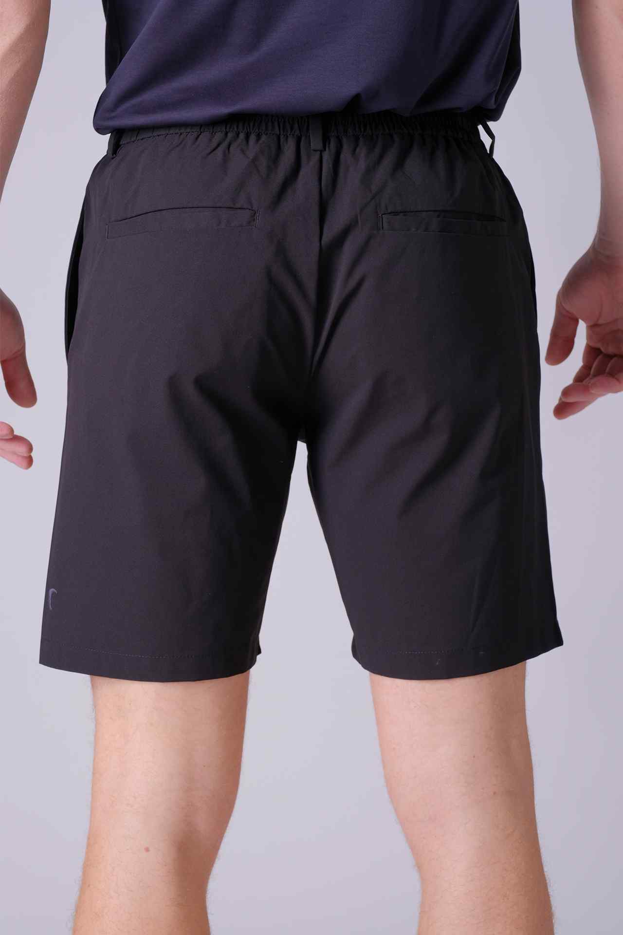 SPE0153 - Water Resistant Stretch Woven Classic Fit Office Short 9" - Black