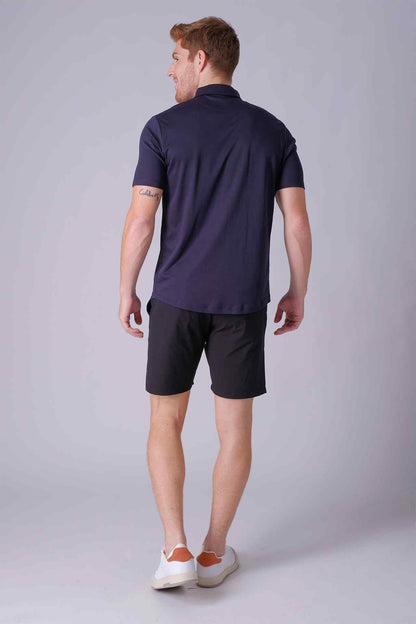 SPE0153 - Water Resistant Stretch Woven Classic Fit Office Short 9" - Black