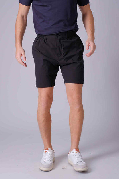 SPE0153 - Water Resistant Stretch Woven Classic Fit Office Short 9" - Black