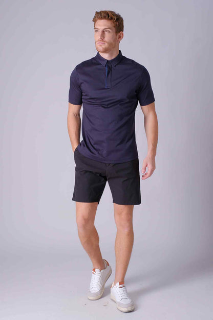 SPE0153 - Water Resistant Stretch Woven Classic Fit Office Short 9" - Black