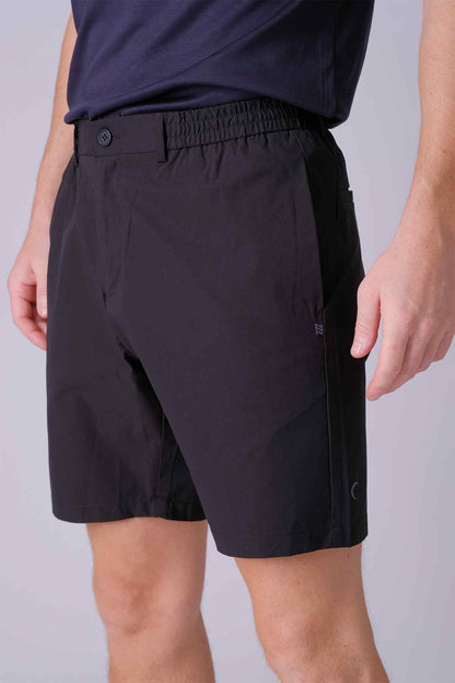 SPE0153 - Water Resistant Stretch Woven Classic Fit Office Short 9" - Black