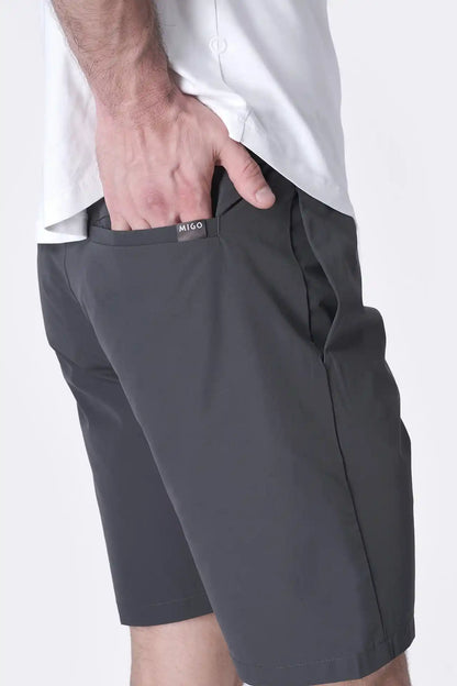 SPE0153 - Water Resistant Stretch Woven Classic Fit Essentials Short 9" - Graphite