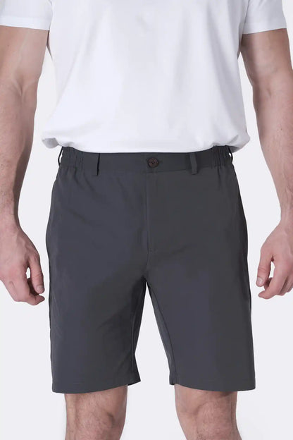 SPE0153 - Water Resistant Stretch Woven Classic Fit Essentials Short 9" - Graphite
