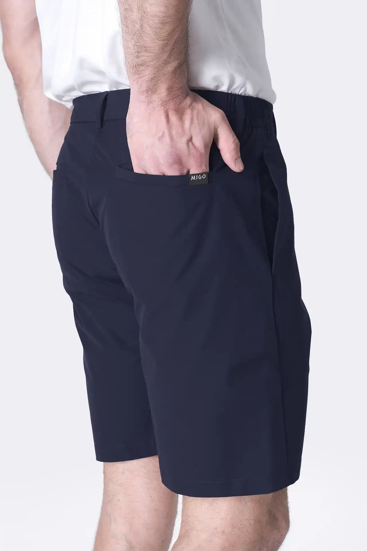 SPE0153 - Water Resistant Stretch Woven Classic Fit Essentials Short 9" - Navy