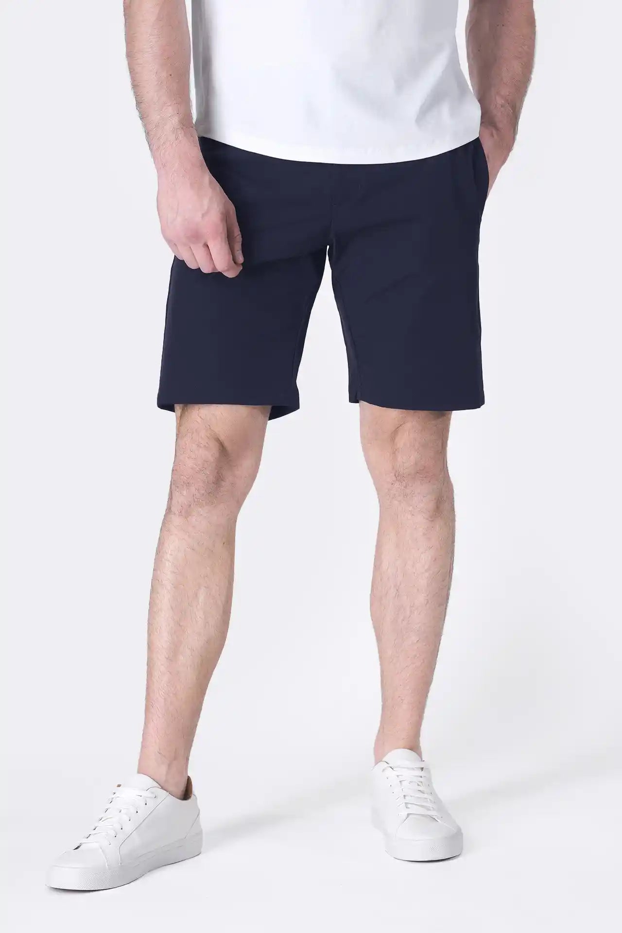 SPE0153 - Water Resistant Stretch Woven Classic Fit Essentials Short 9" - Navy