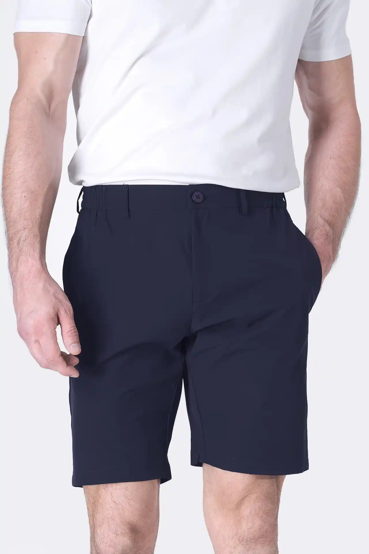 SPE0153 - Water Resistant Stretch Woven Classic Fit Essentials Short 9" - Navy