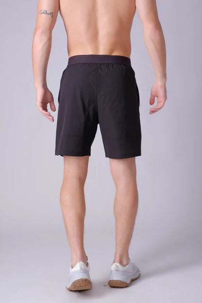 SPE0154 - Breathable Water Resistant Workout Shorts 7" - Black
