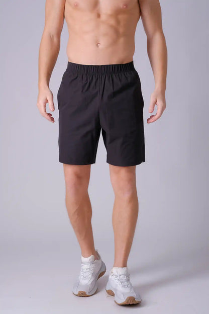 SPE0154 - Breathable Water Resistant Workout Shorts 7" - Black