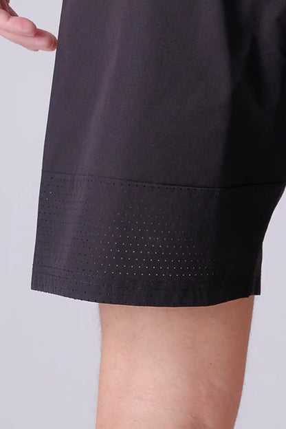 SPE0154 - Breathable Water Resistant Workout Shorts 7" - Black