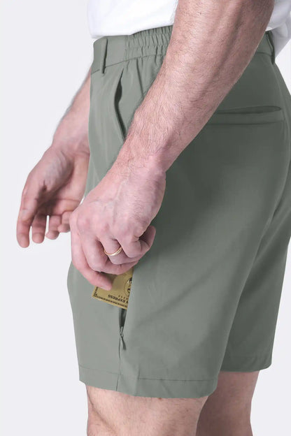 SPE0155 - Ultra Lightweight Stretch Woven Shorts 7" - Agave