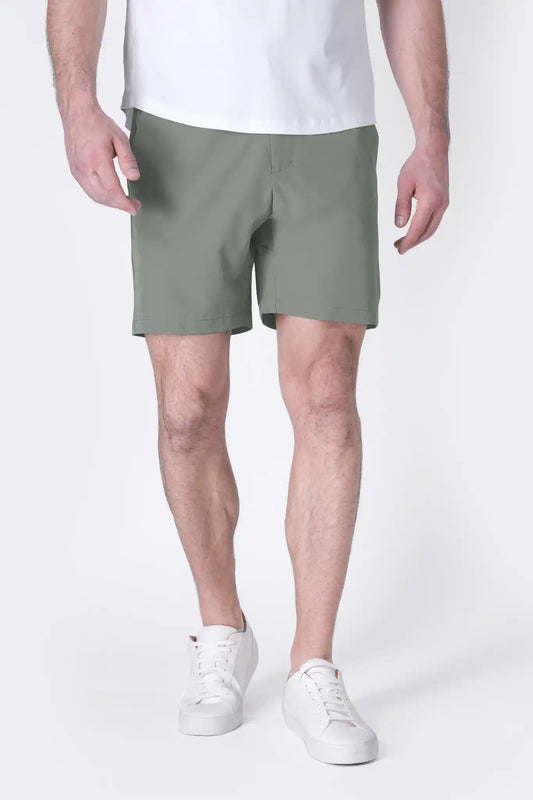 SPE0155 - Ultra Lightweight Stretch Woven Shorts 7" - Agave