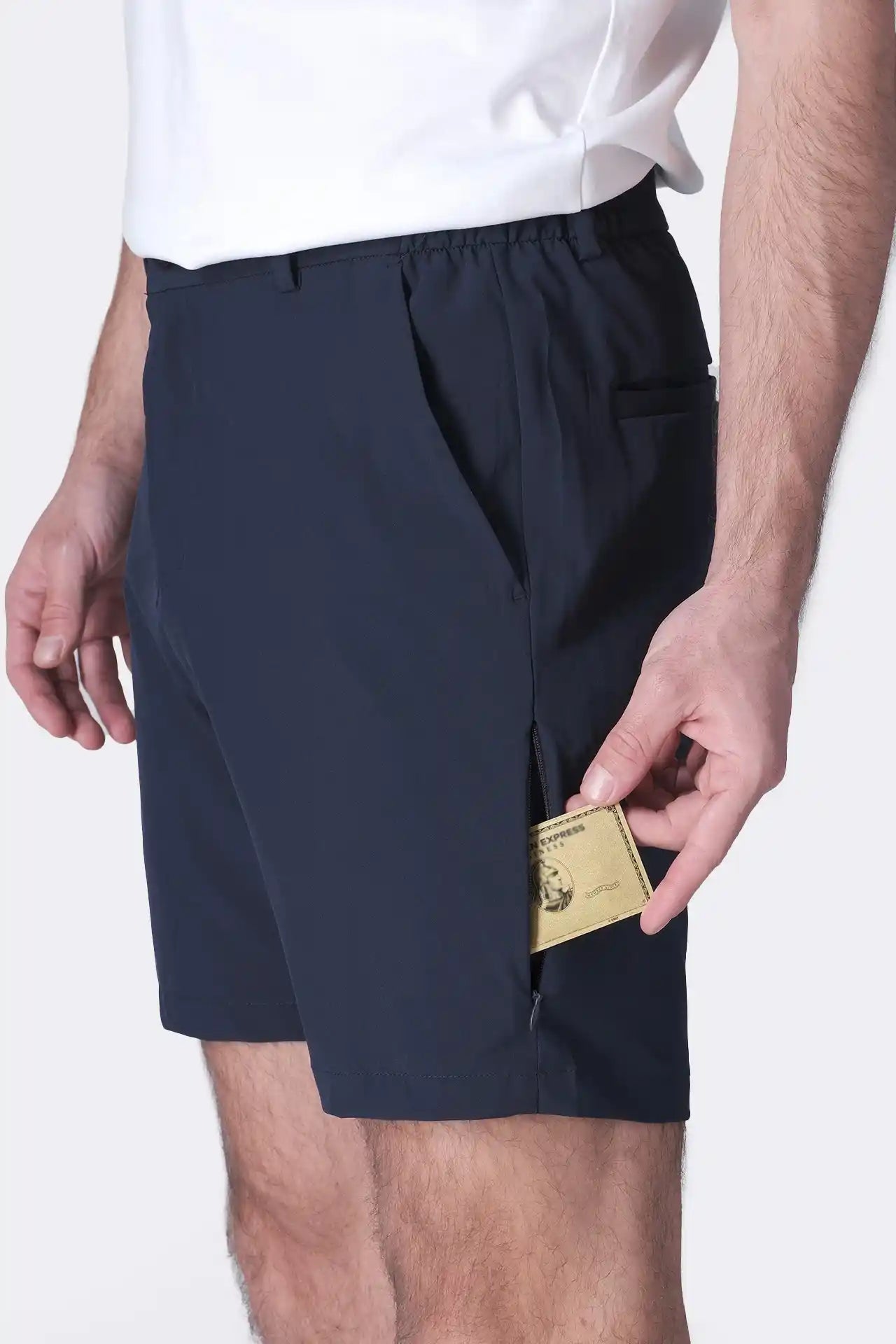 SPE0155 - Ultra Lightweight Stretch Woven Shorts 7" - Navy
