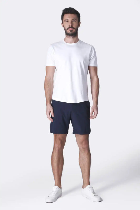 SPE0155 - Ultra Lightweight Stretch Woven Shorts 7" - Navy