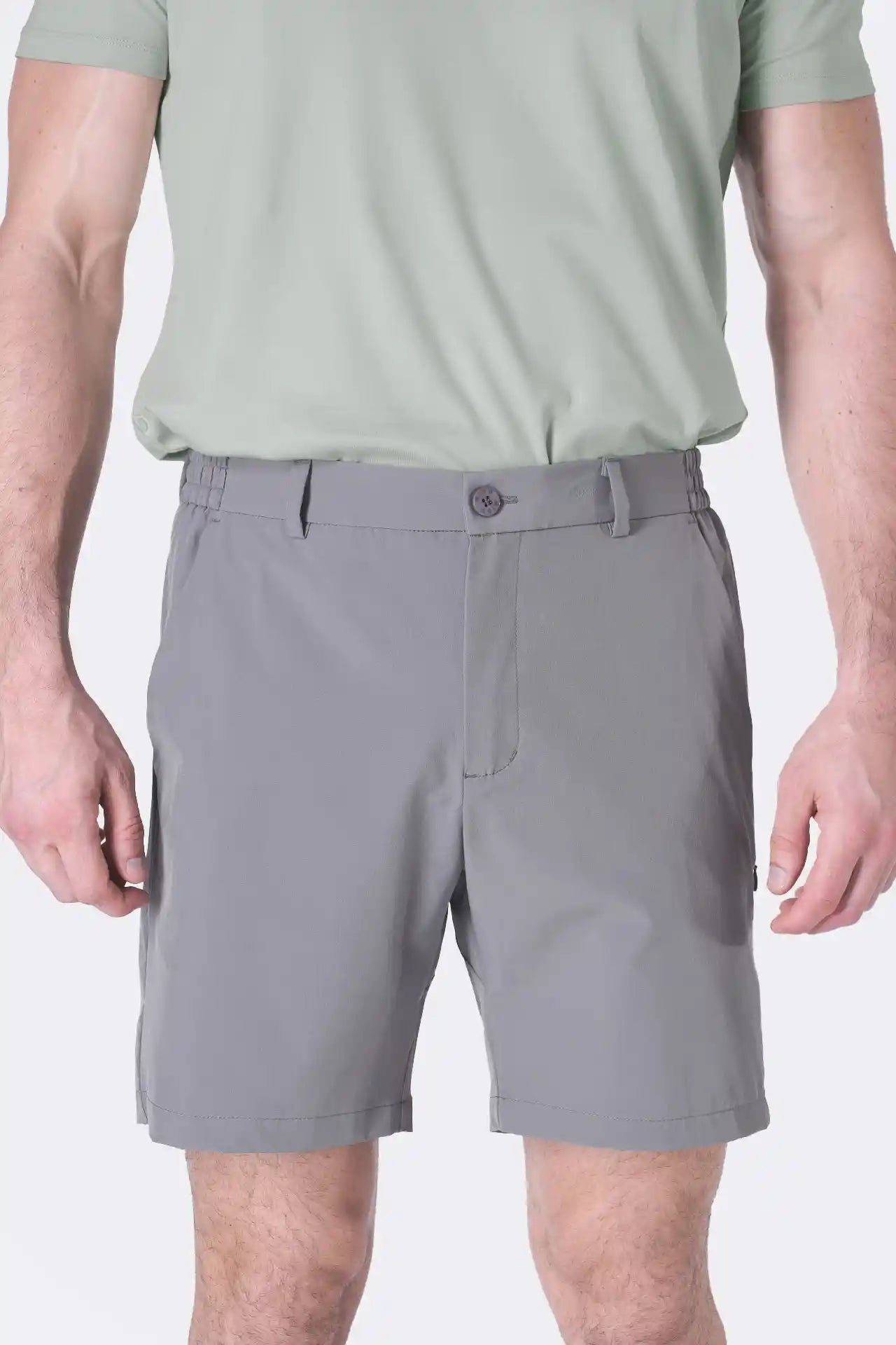 SPE0155 - Ultra Lightweight Stretch Woven Shorts 7" - Stone