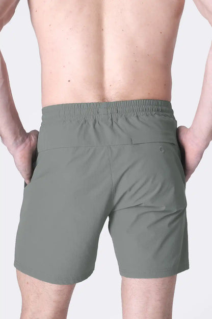 SPE0156 - Water Resistant RipStop Swim Shorts 6" - Agave