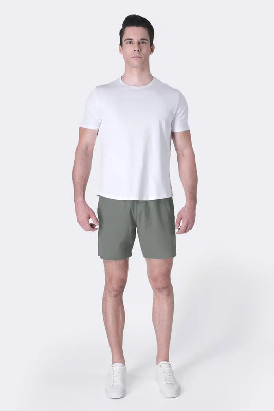 SPE0156 - Water Resistant RipStop Swim Shorts 6" - Agave