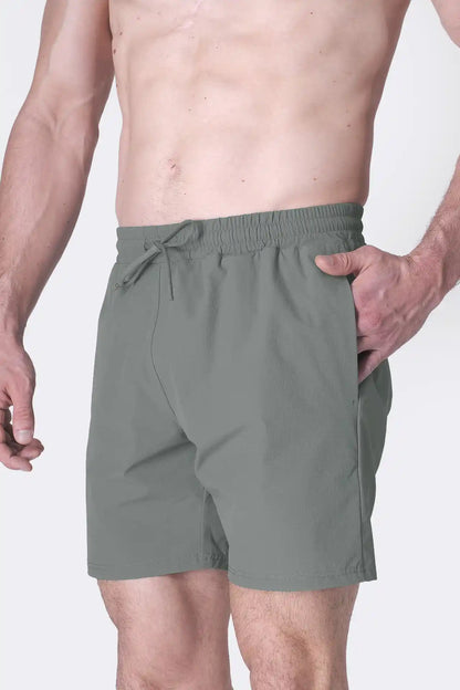 SPE0156 - Water Resistant RipStop Swim Shorts 6" - Agave