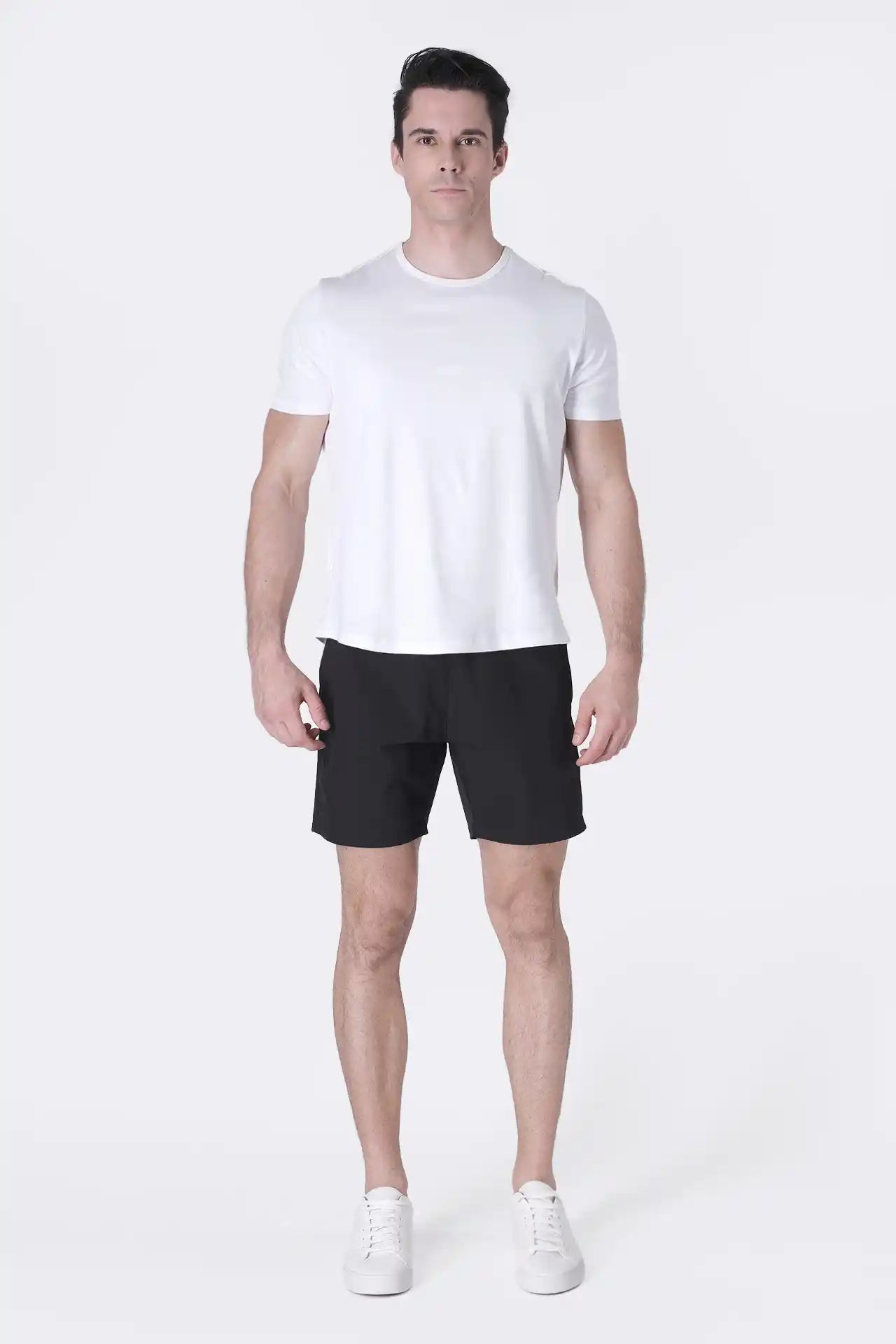 SPE0156 - Water Resistant RipStop Swim Shorts 6" - Black