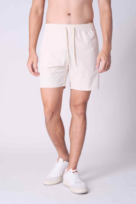 SPE0156 - Water Resistant RipStop Swim Shorts 6" - Natural