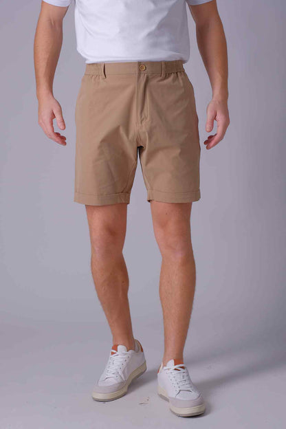 SPE0191 - Essential Water Resistant Rolled Hem Short 8" - Khaki