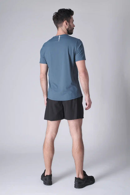 SPE0198 - Lightweight Stretch Nylon Linerless Workout Shorts 5" - Black