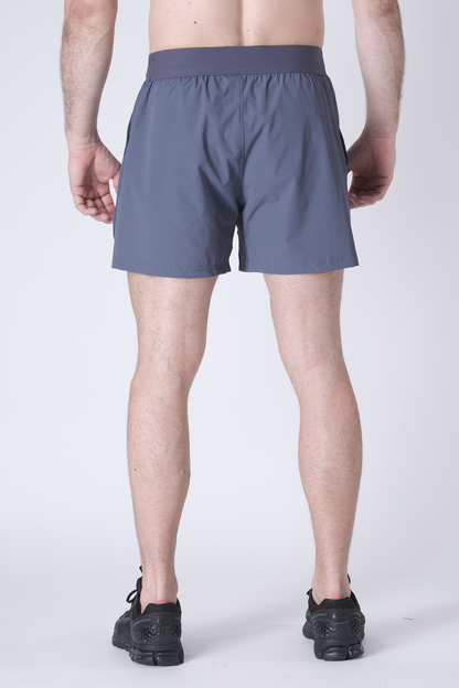 SPE0198 - Lightweight Stretch Nylon Linerless Workout Shorts 5" - Ash Blue