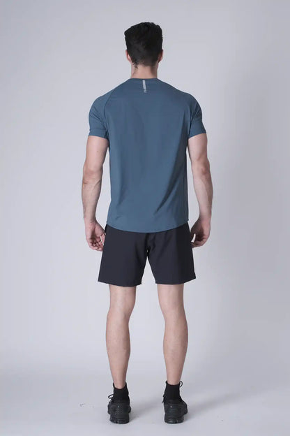 SPE0199 - Lightweight Stretch Nylon Linerless Workout Shorts 7" - Navy