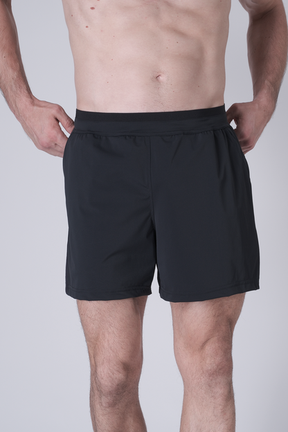 SPE0198 - Lightweight Stretch Nylon Linerless Workout Shorts 5" - Navy