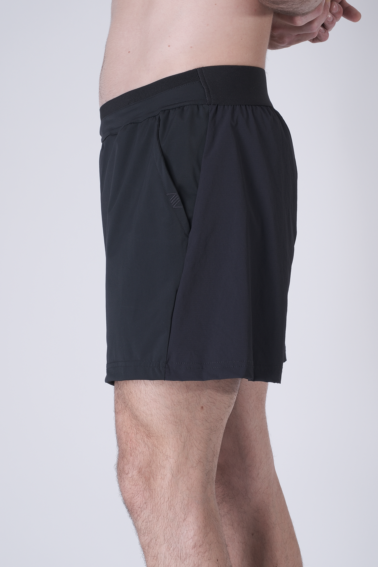 SPE0198 - Lightweight Stretch Nylon Linerless Workout Shorts 5" - Navy