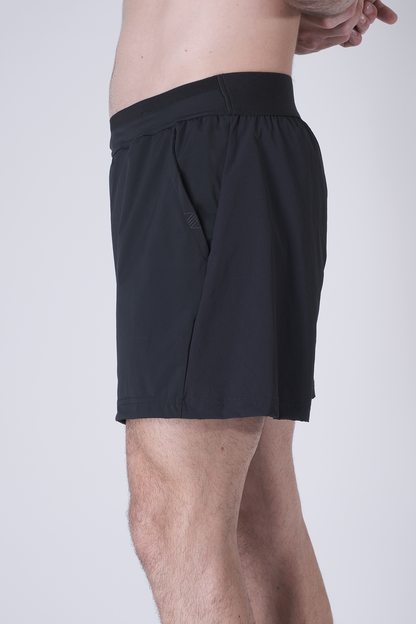 SPE0198 - Lightweight Stretch Nylon Linerless Workout Shorts 5" - Navy