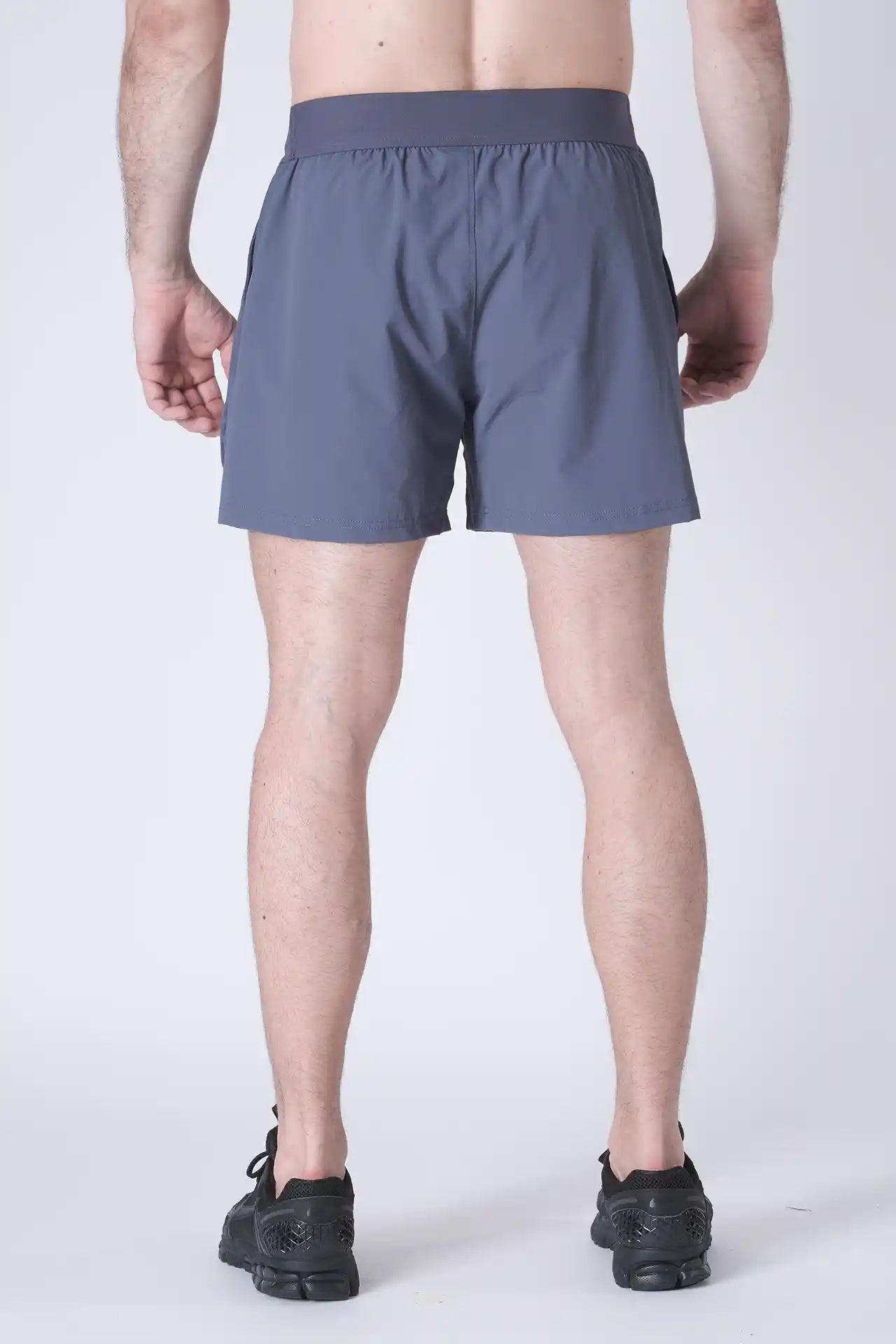 SPE0198 - Lightweight Stretch Nylon Linerless Workout Shorts 5" - Slate