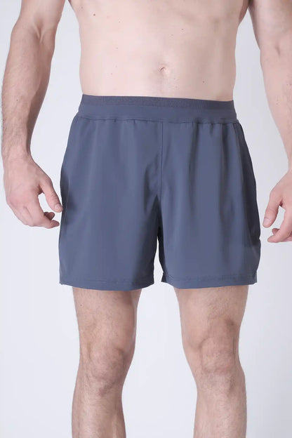 SPE0198 - Lightweight Stretch Nylon Linerless Workout Shorts 5" - Slate