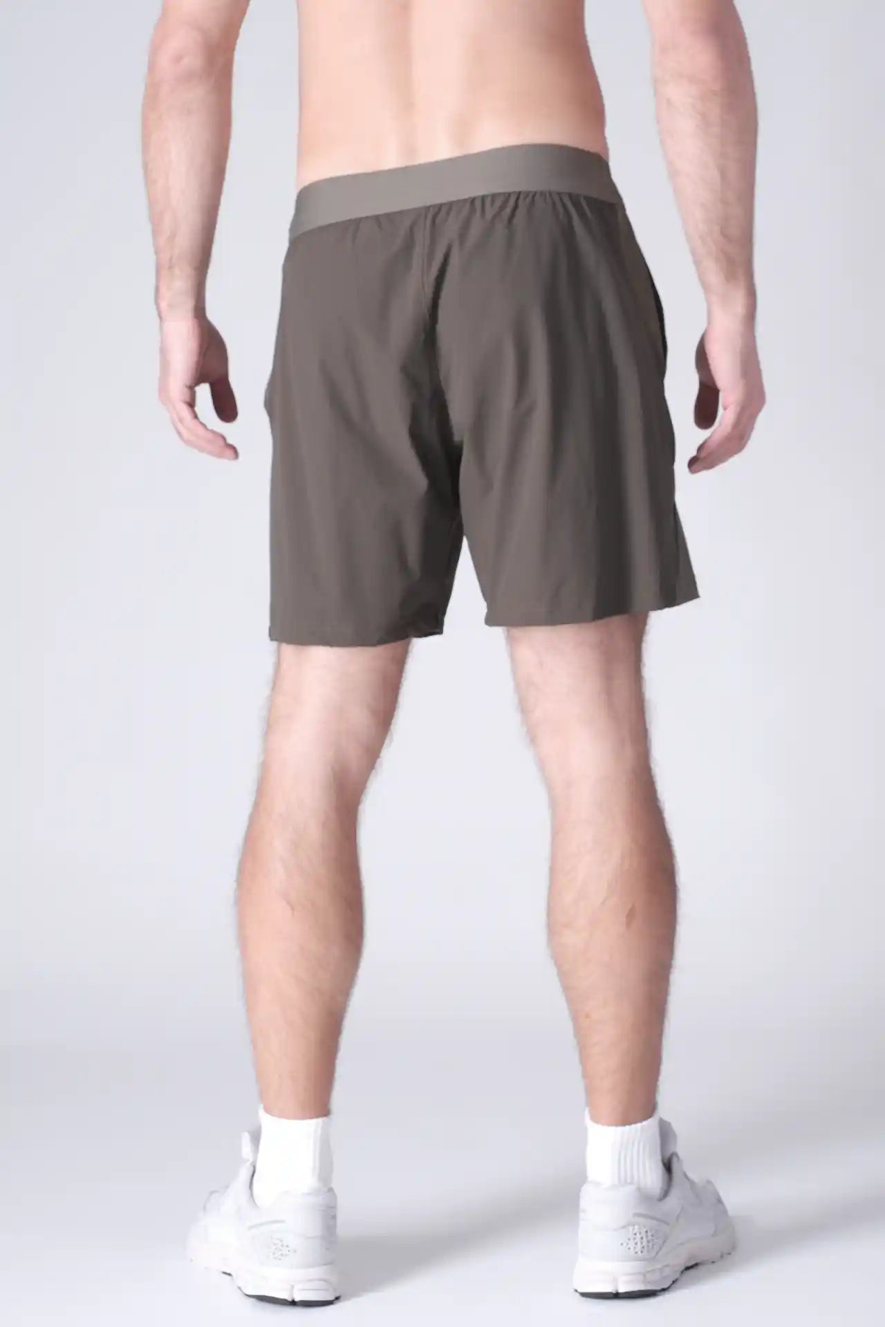 SPE0199 - Lightweight Stretch Nylon Linerless Workout Shorts 7" - Army