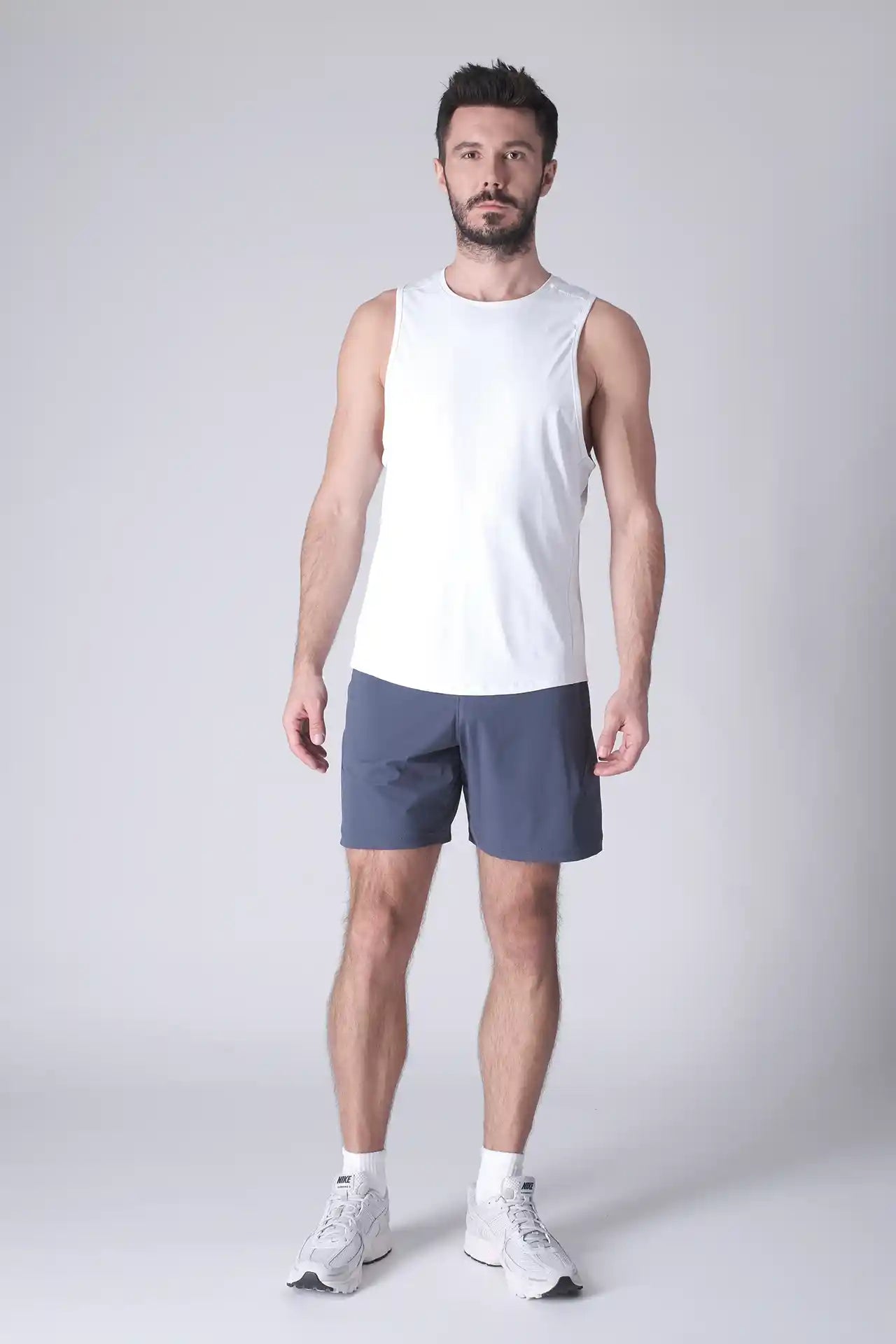 SPE0199 - Lightweight Stretch Nylon Linerless Workout Shorts 7" - Slate