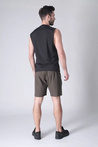 SPE0200 - Lightweight Stretch Nylon Linerless Workout Shorts 9" - Army