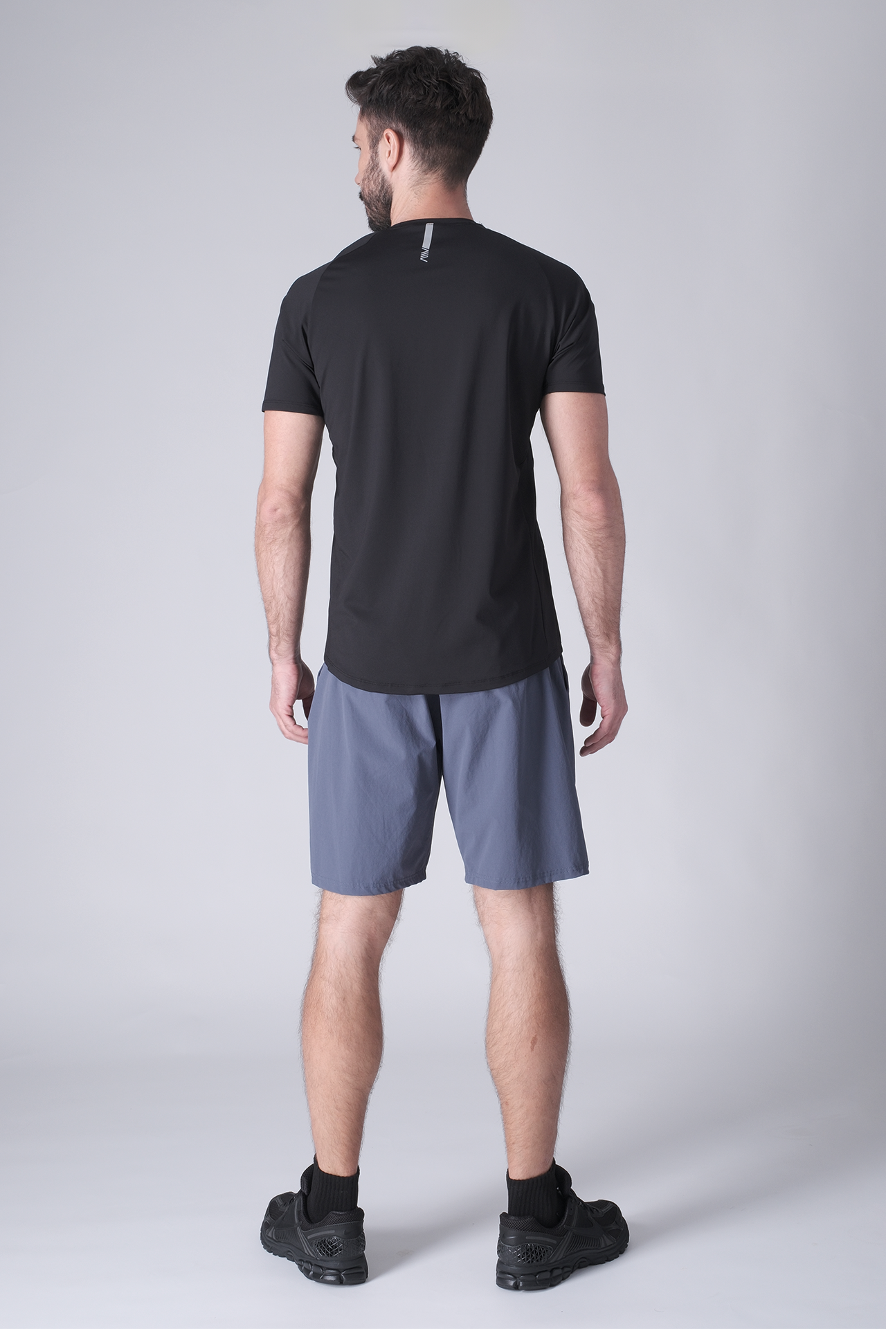 SPE0200 - Lightweight Stretch Nylon Linerless Workout Shorts 9" - Ash Blue