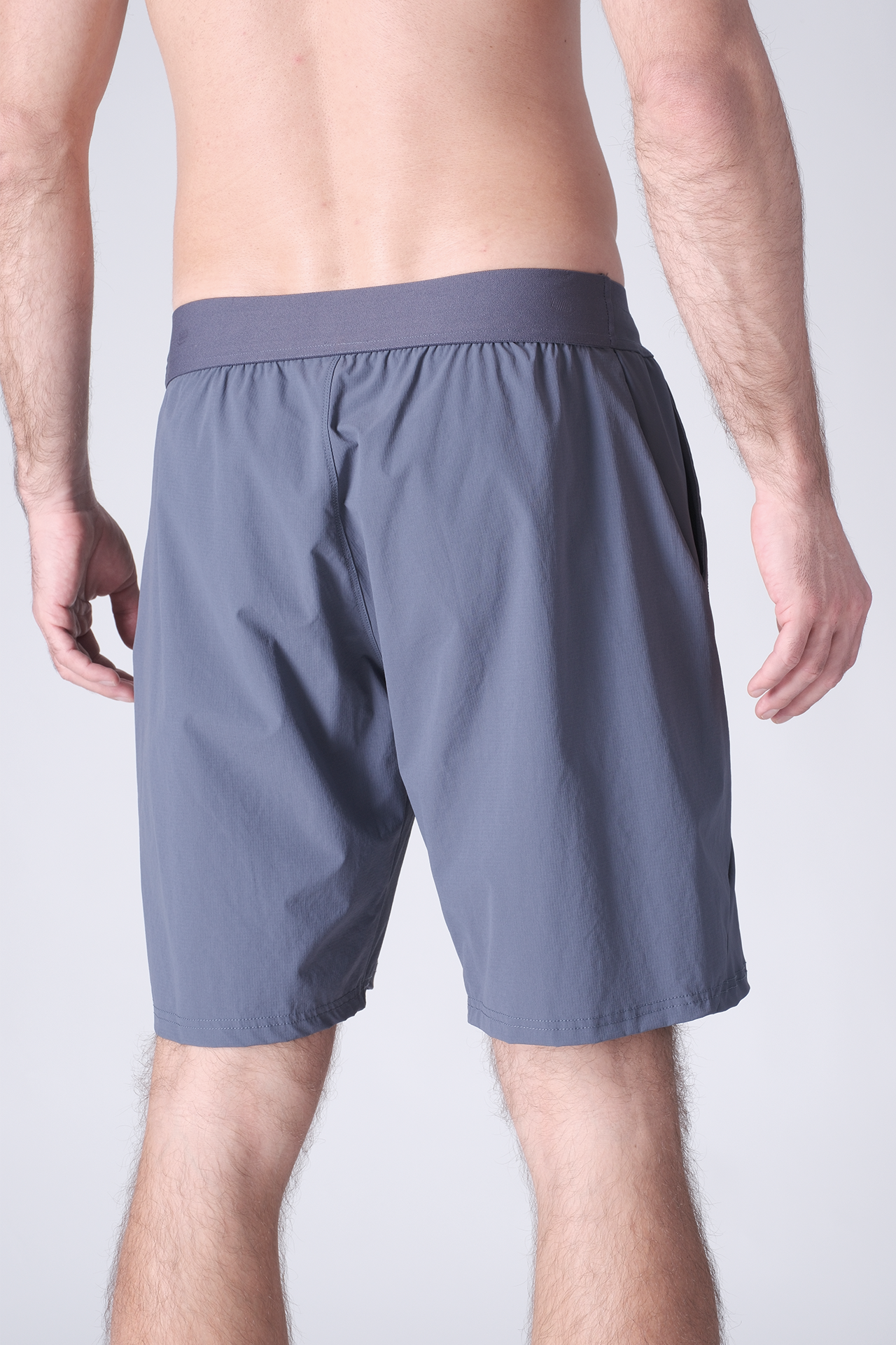 SPE0200 - Lightweight Stretch Nylon Linerless Workout Shorts 9" - Ash Blue