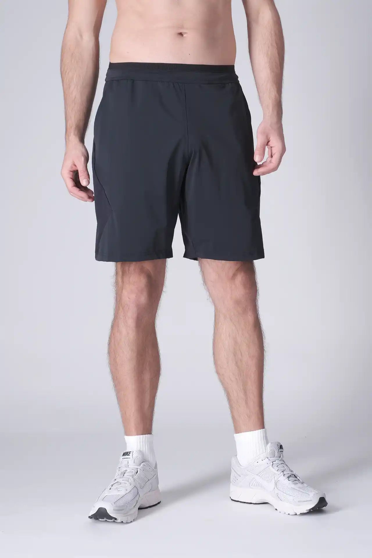 SPE0200 - Lightweight Stretch Nylon Linerless Workout Shorts 9" - Navy