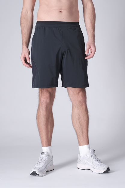 SPE0200 - Lightweight Stretch Nylon Linerless Workout Shorts 9" - Navy