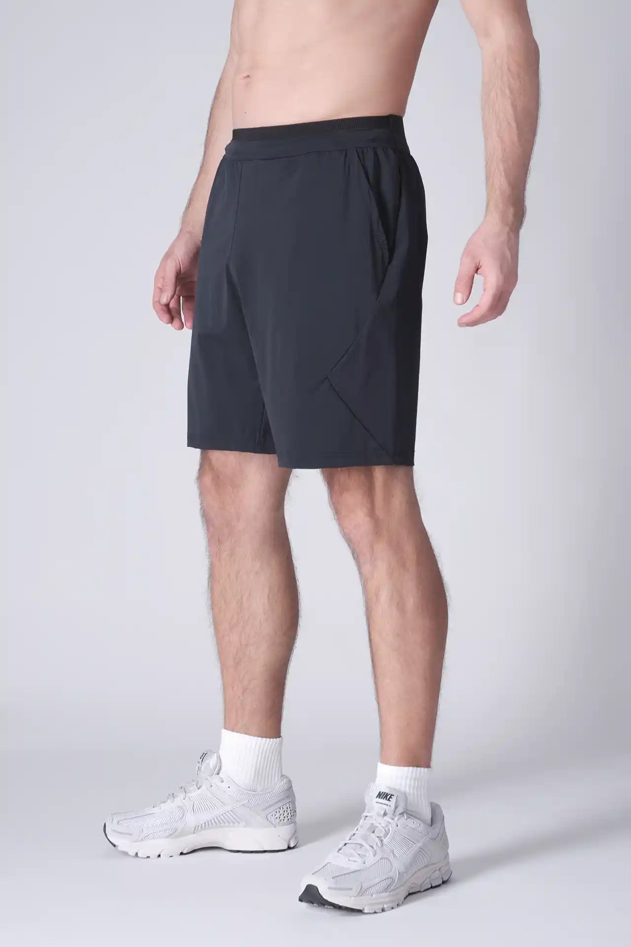 SPE0200 - Lightweight Stretch Nylon Linerless Workout Shorts 9" - Navy