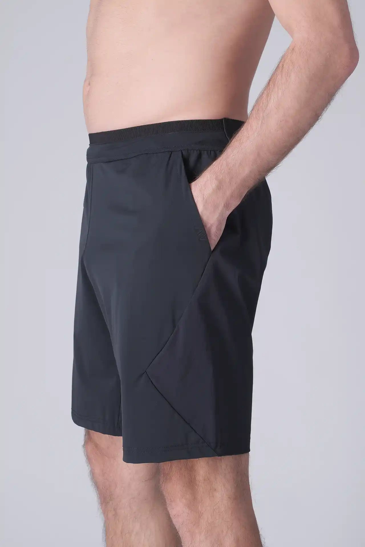 SPE0200 - Lightweight Stretch Nylon Linerless Workout Shorts 9" - Navy
