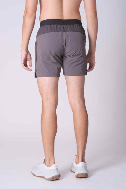 SPE0219 - Water Repellent Tight Fit Stretch Workout Shorts 5.5" - Grey