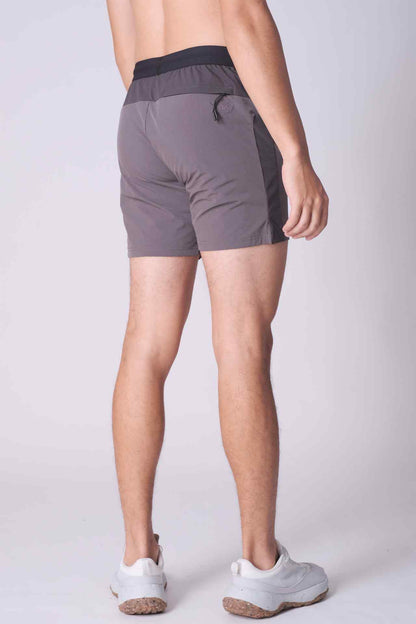 SPE0219 - Water Repellent Tight Fit Stretch Workout Shorts 5.5" - Grey
