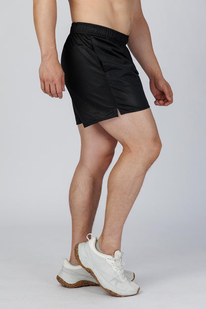 SPE0221 - Lightweight 2M Performance Mesh Shorts 4.0" - Black