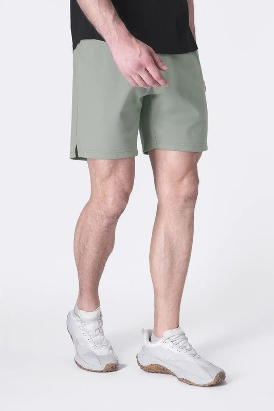 SPE0239 - Ultra Soft Mid-weight Stretch Interlock Back Zip Pocket Short 7" - Agave