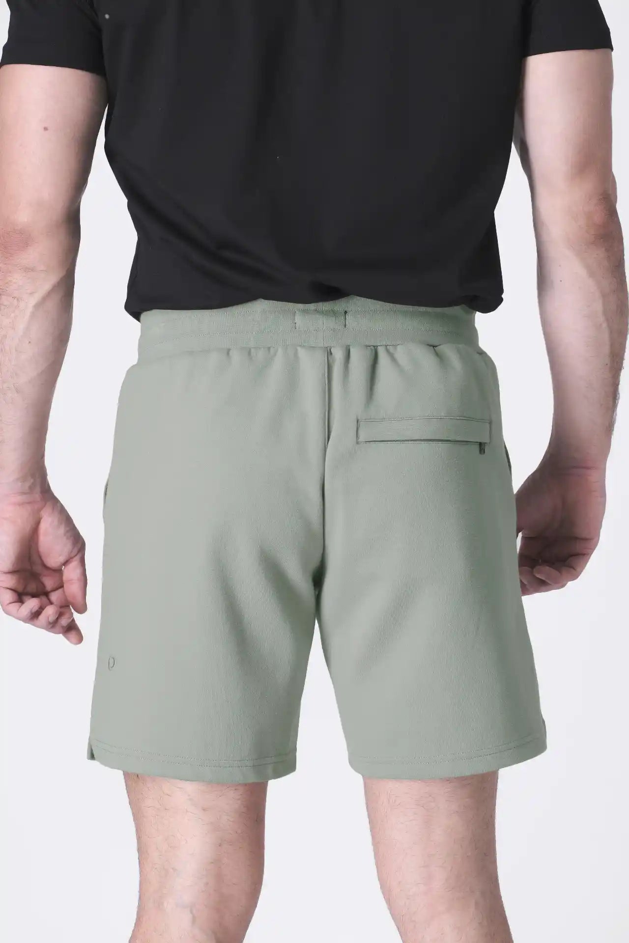 SPE0239 - Ultra Soft Mid-weight Stretch Interlock Back Zip Pocket Short 7" - Agave