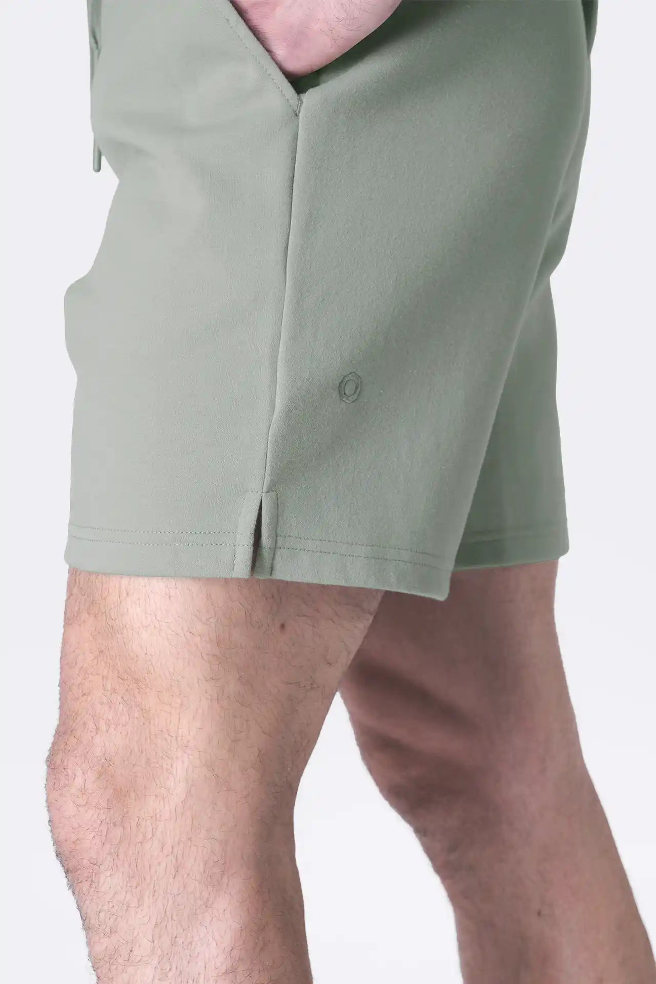 SPE0239 - Ultra Soft Mid-weight Stretch Interlock Back Zip Pocket Short 7" - Agave