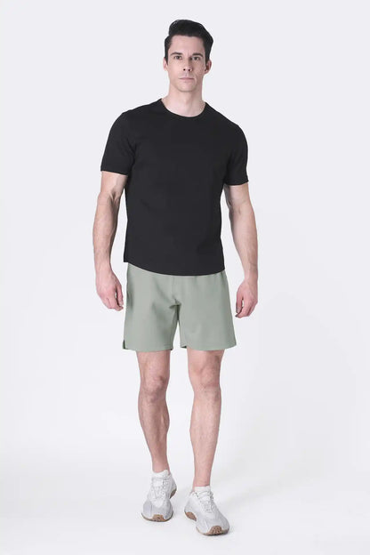 SPE0239 - Ultra Soft Mid-weight Stretch Interlock Back Zip Pocket Short 7" - Agave